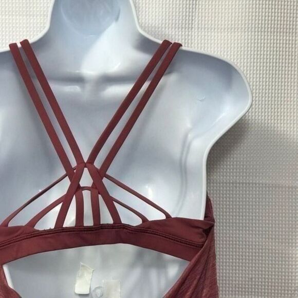 Lululemon Moment To Movement 2-In-1 Tank Heathered Cherry Tint  size 6….0304 - Picture 2 of 4